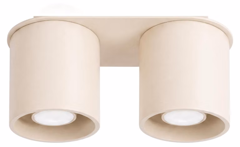 Plafoniera ORBIS 2 beige 2xGU10 10W alluminio 12x10x26cm Sollux Lighting