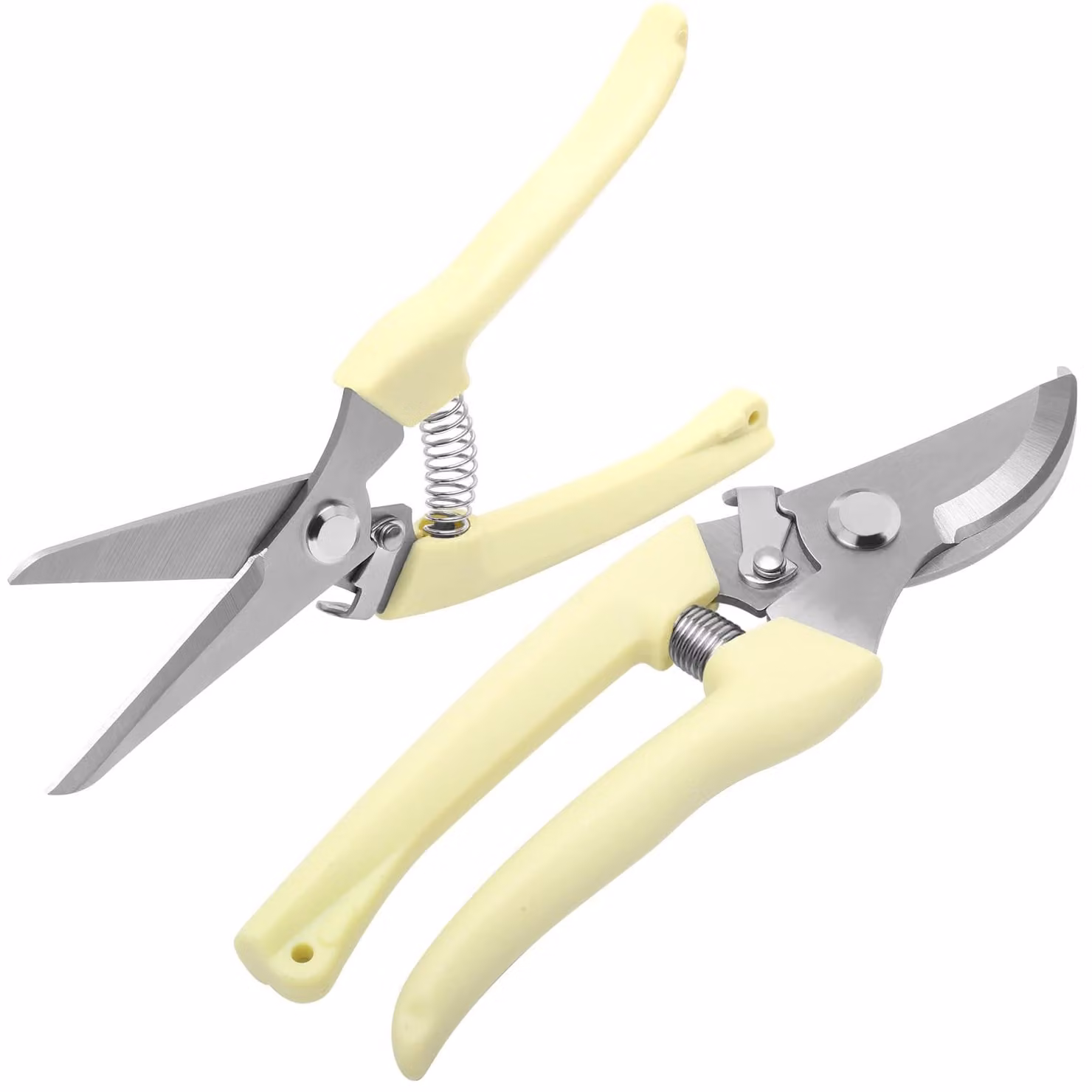 Forbici da giardino Forbici per potatura Forbici per fiori - Acciaio inossidabile - Set di 2 pezzi con custodia - Per giardino e frutta