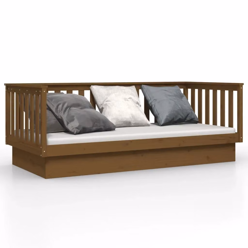 Dormeuse Ambra vidaXL in legno massello di pino marrone L/P/H: 200 x 80 x 37 cm – 2