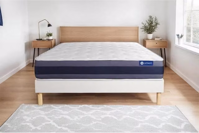Kit rete e materasso Actilatex morpho 130x190cm - Spessore : 24cm - Lattice e memory foam - Bilanciato -