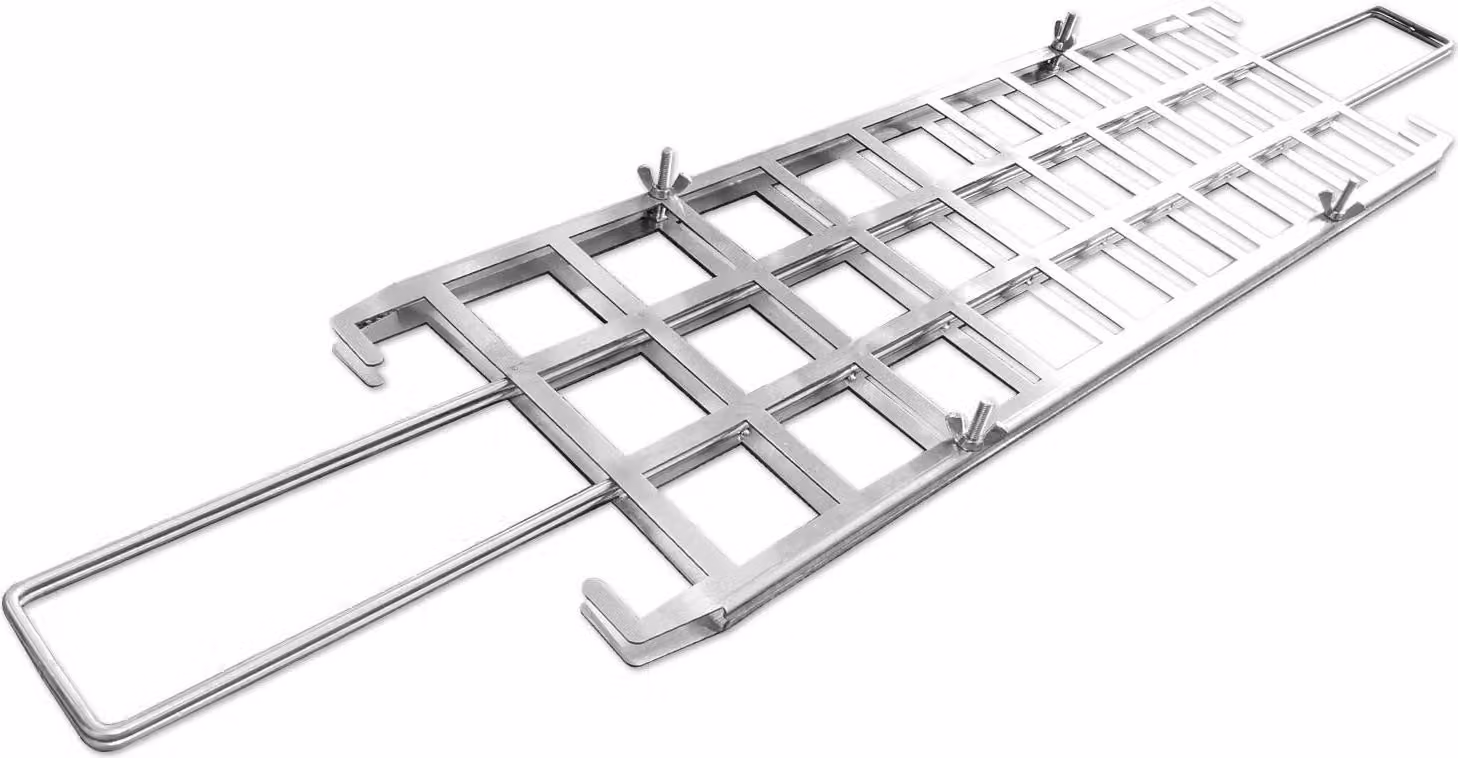 Pinza per bistecche in acciaio inox per grill verticale B 50 cm