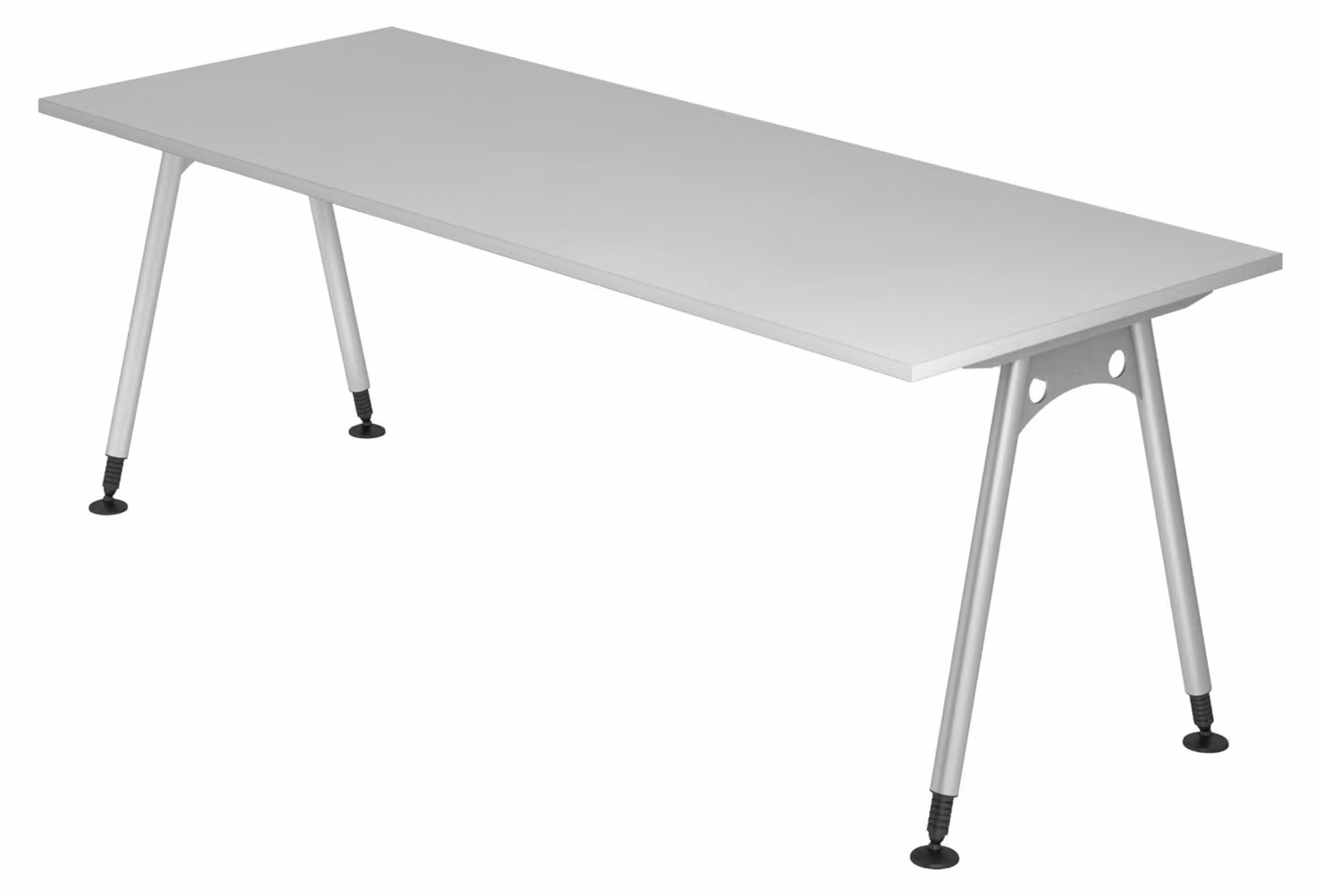 Scrivania bümö Serie A - Finitura: grigio, Dimensioni: 200 x 80 cm