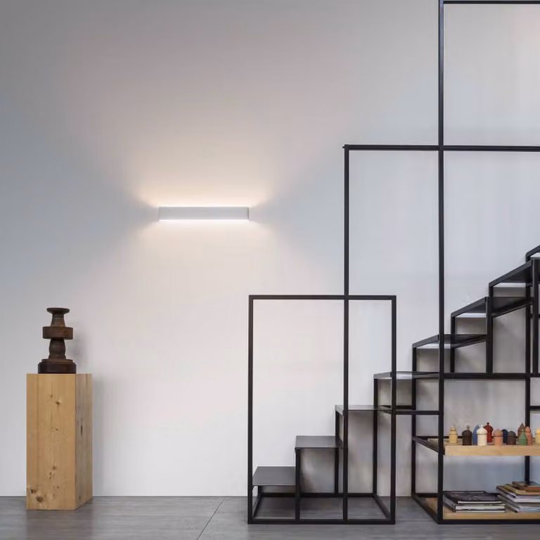 IDEAL LUX Applique da parete a LED Delta, Bianco / Opale, Soggiorno / Sala da pranzo, Alluminio, Moderno, Applique a LED