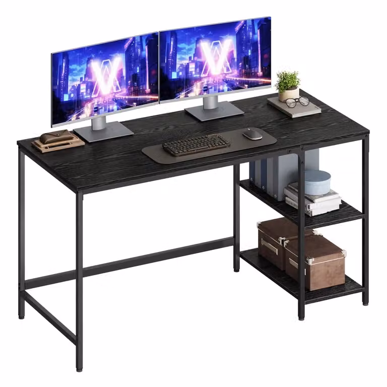 Scrivania da Computer, Nero Ebano / 60P x 140l cm