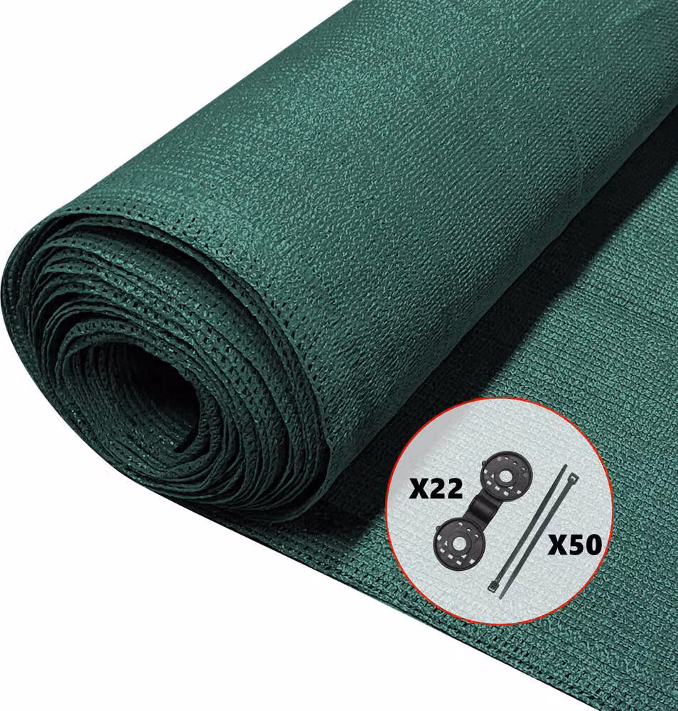 VOUNOT® Schermatura per recinzione 1,5×10 m, rete frangivista in HDPE da 150 g/m², verde