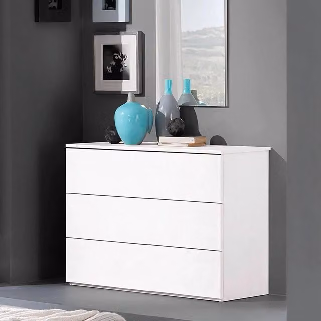 Comò Manitoba con 3 cassetti colore bianco opaco – 1