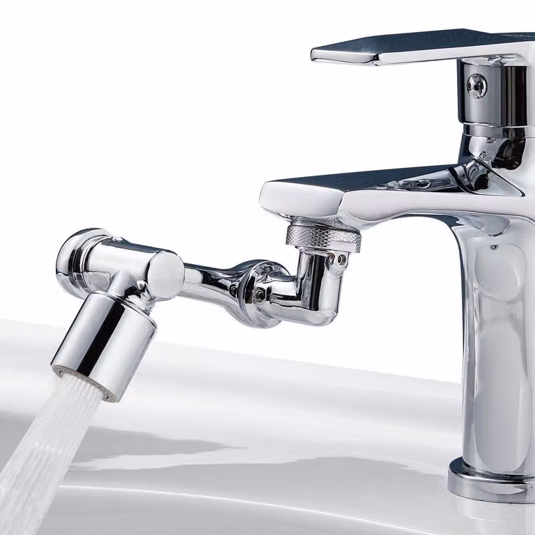 Rubinetto orientabile a 1080 gradi, multifunzione, con 2 modalità di erogazione dell'acqua, in ottone, per bagno e cucina