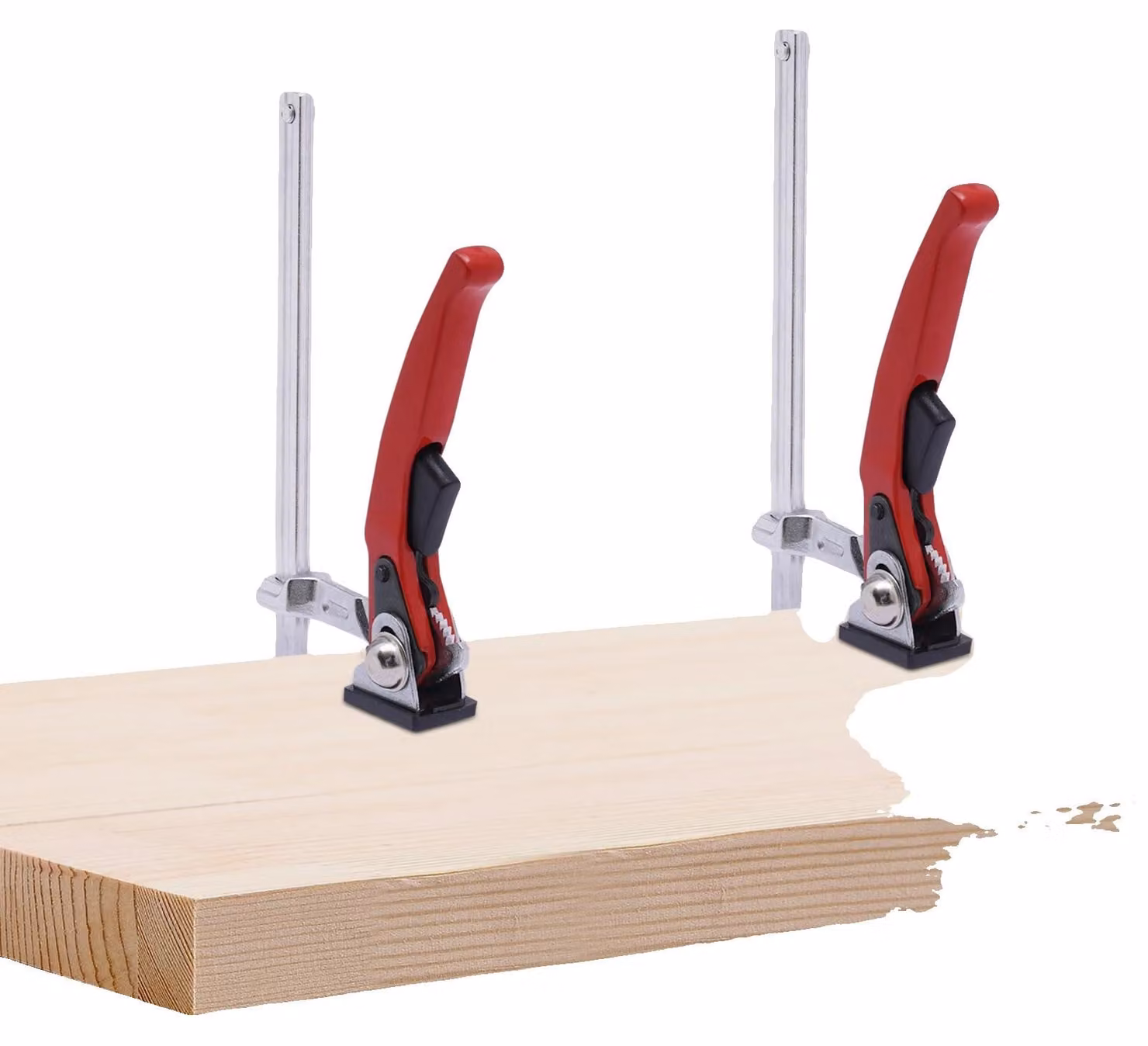 Morsetto da tavolo, diametro di serraggio 200 mm, forza di serraggio massima 220 kg, profondità di serraggio 60 mm, numero di pezzi 2, dimensioni di ogni pezzo: 24,5 cm x 8,7 cm