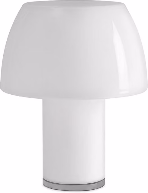 Nemo Lighting Lorosae Lampada da Tavolo Ricaricabile LED Bianca e Trasparente con Vetro