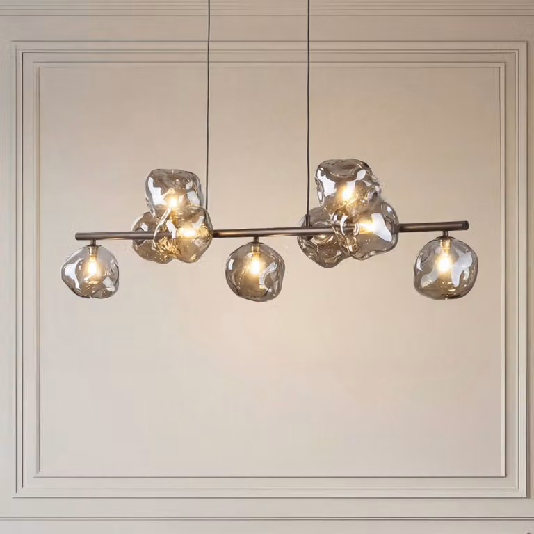 Lampada a sospensione in vetro Lava TK Lighting, dimmerabile, Marrone / Ruggine, Soggiorno / Sala da pranzo, Vetro, Lampada a sospensione
