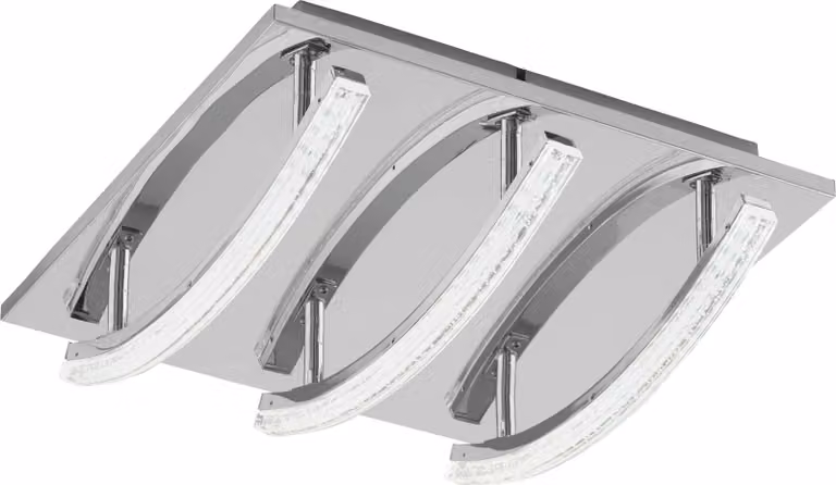 Eglo 96094 Pertini LED plafoniera 3x4,2W acciaio alluminio cromo