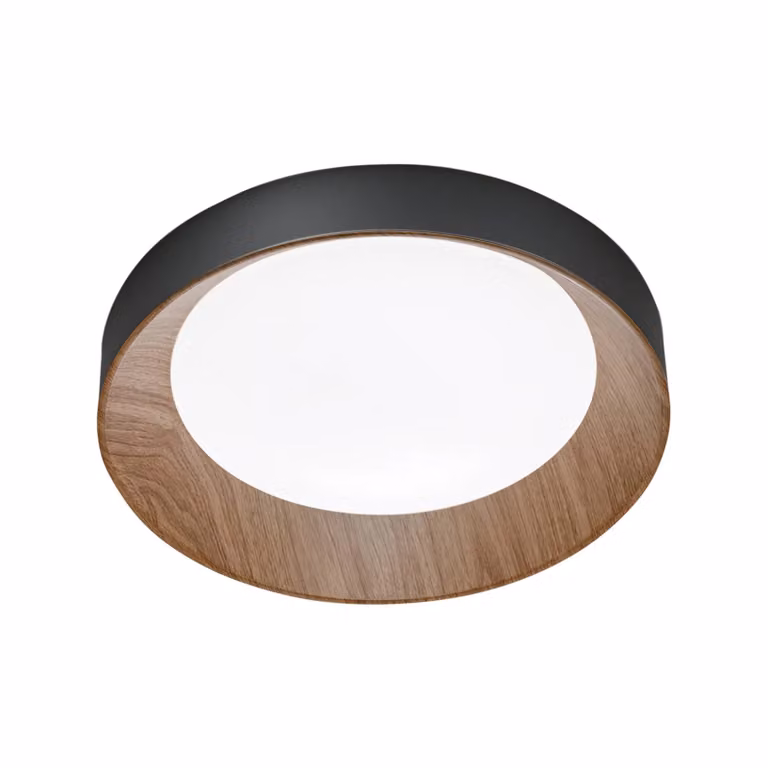 Luce Ambiente Design Plafoniera a LED Arka, Nero, Soggiorno / Sala da pranzo, Metallo, Moderno, Plafoniera LED
