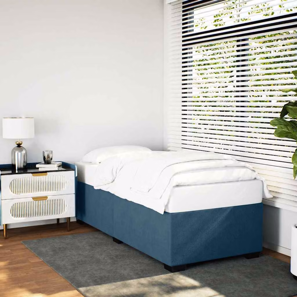 vidaXL Giroletto in Velluto Blu L/P: 100 x 200 cm – 1