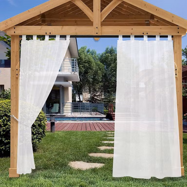 Tende da esterno impermeabili, 132 x 244 cm, con passanti removibili, ideali per balconi e gazebi