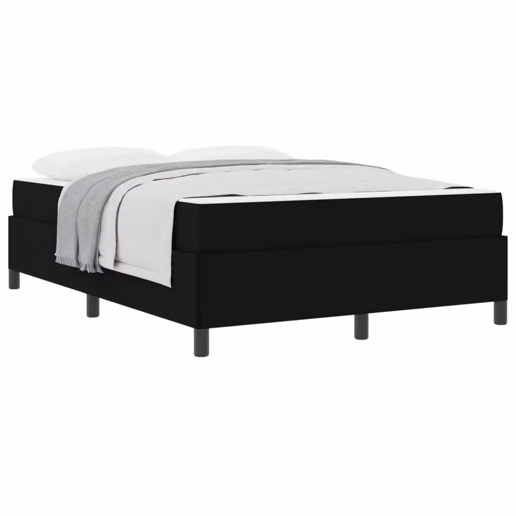 Letto a molle vidaXL in tessuto nero L/P/H: 140 x 200 x 20,5 cm – 2