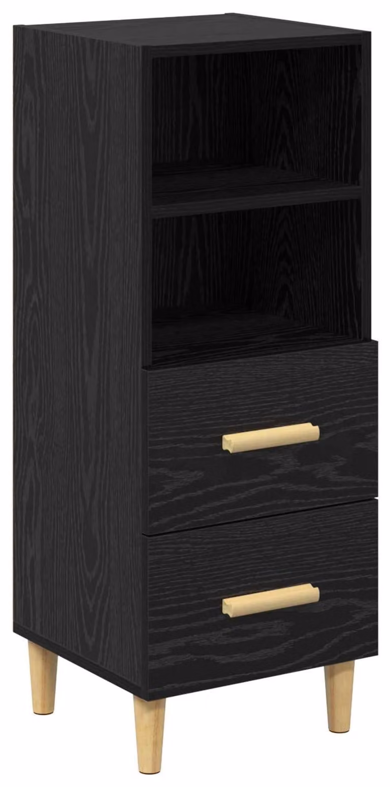 Credenza Rovere nero 34 x 34,5 x 90 cm Legno multistrato