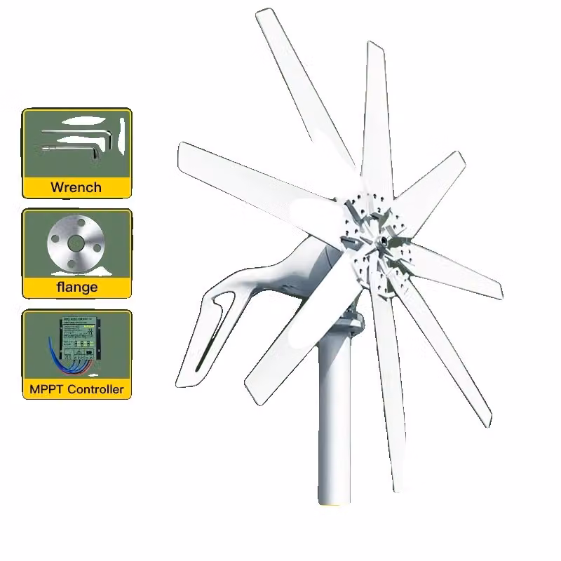 Turbina eolica, potenza 1000W, con regolatore MPPT. Specifiche: regolatore MPPT, potenza 1000W, 12V