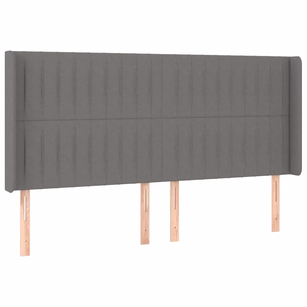 Testiera con Orecchie Design Mania in Tessuto Grigio L: 183 cm, P: 16 cm, H: 118/128 cm – 2