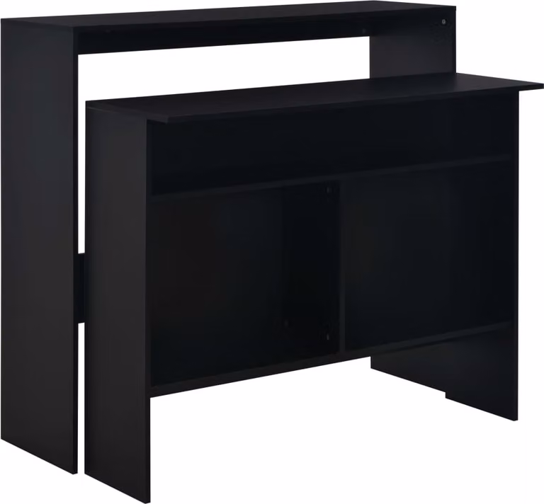 Maison Exclusive - Tavolo da Bar con 2 Piani d'Appoggio Nero 130x40x120 cm