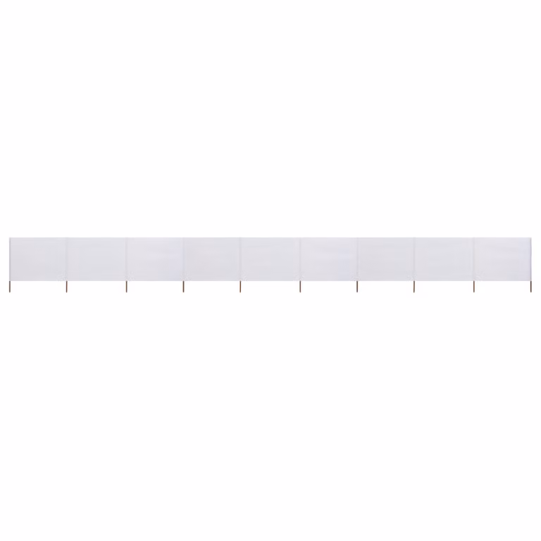 The Living Store 9 pezzi di tessuto frangivento 1200 x 160 cm bianco sabbia