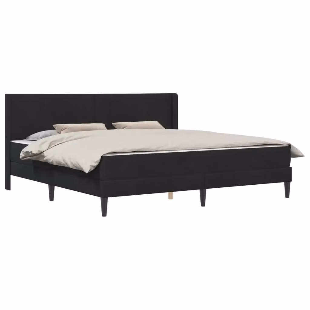 Struttura letto con materasso vidaXL in velluto nero L/P/H: 180 x 200 x 280 cm – 2