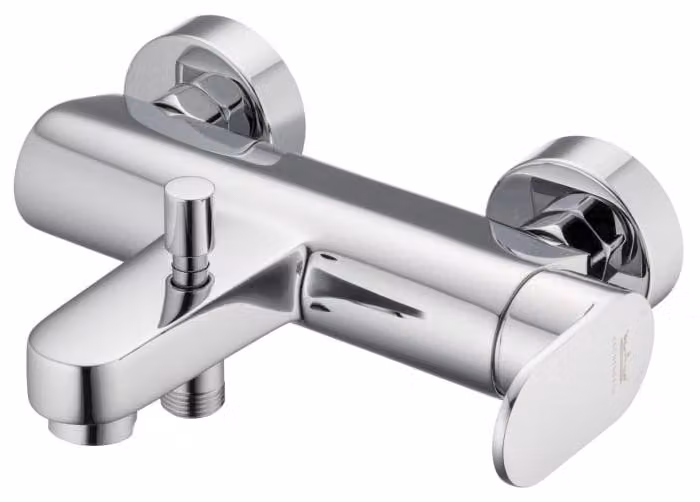 Miscelatore monocomando per vasca da bagno, modello Plana 2.0, da montare a parete, marca Kronenbach
