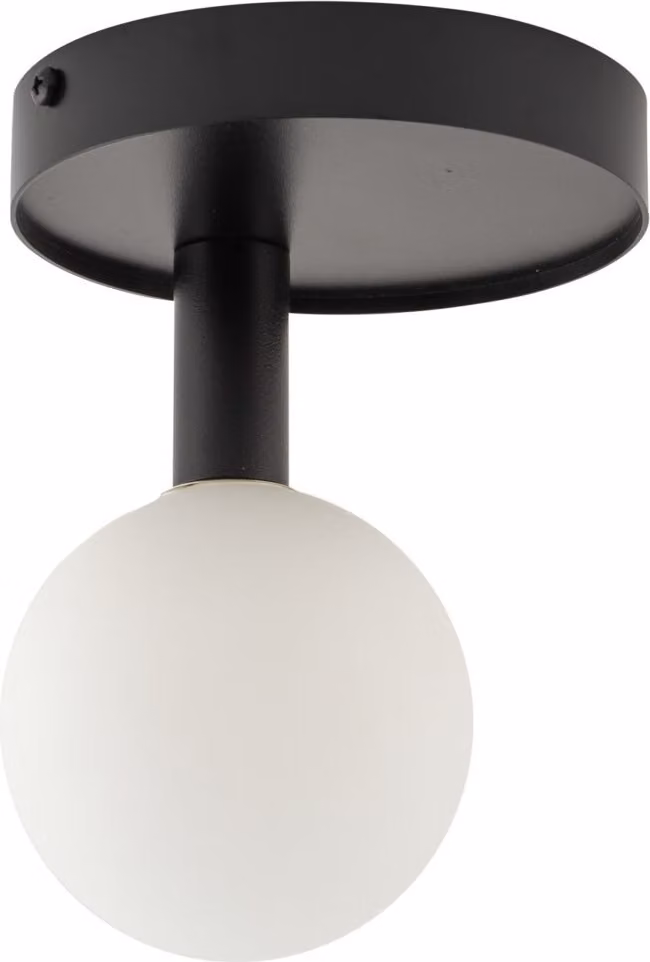 Lampada da soffitto decorativa nera moderna in vetro bianco sfera Perla 1xG9 12W Sigma Lighting
