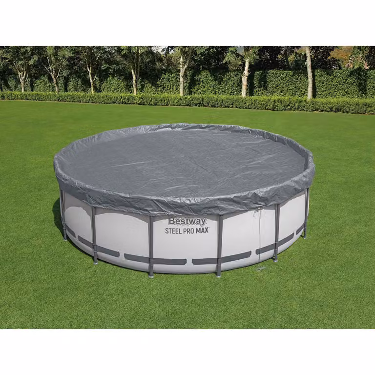 Copertura per piscina Bestway rotonda in poliestere grigio, Ø 4,27 m