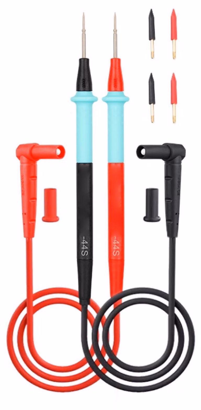 Kit di sonde per multimetro, stilo di prova digitale, tester elettrico, con ago in rame, punta sottile, portata 20A, lunghezza 100 cm