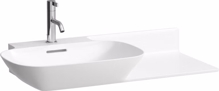 LAUFEN INO lavabo, 1 trou pour robinet, avec trop-plein, tablette céramique à droite, 900x450mm, H8133024001041, H8133024001041