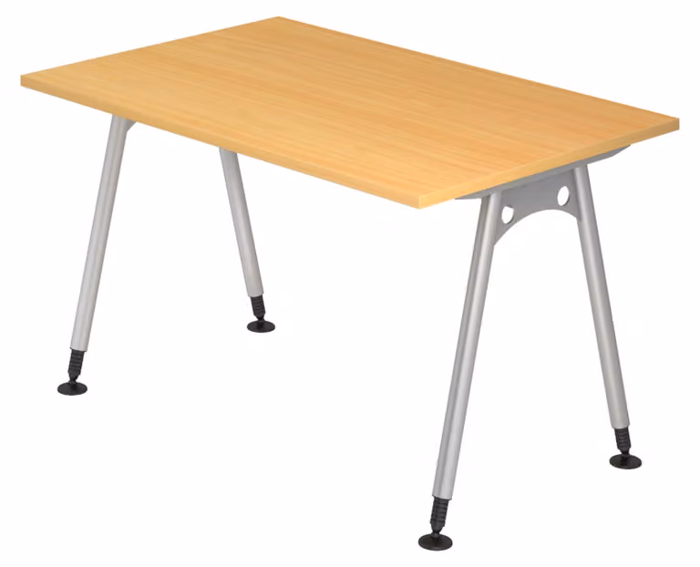 bümö Scrivania Serie A - Decorazione: faggio, dimensioni: 120 x 80 cm