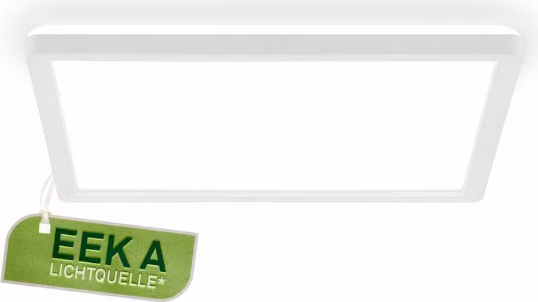 Briloner Tava A Lampada da soffitto a LED, CEE A sorgente luminosa*, piatta, luce indiretta, lampada da salotto, pannello LED, lampada da cucina, 29x29x3cm, bianco