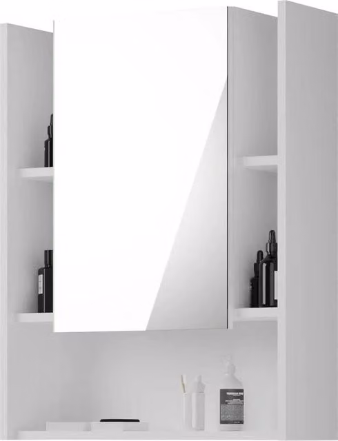 Specchio per Bagno in Legno Bianco - 60 x 77 x 17 cm