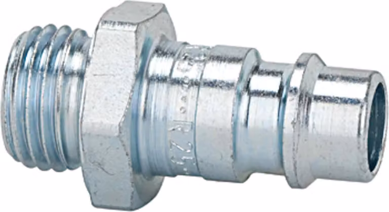Nipplo Riegler per raccordi NW7.2-7.8, acciaio temprato/zincato, G 1/4 AG, 0-35