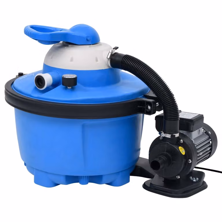 Vidaxl Sandfilterpumpe 200 W 25 L 385 x 620 x 432 mm blau und schwarz