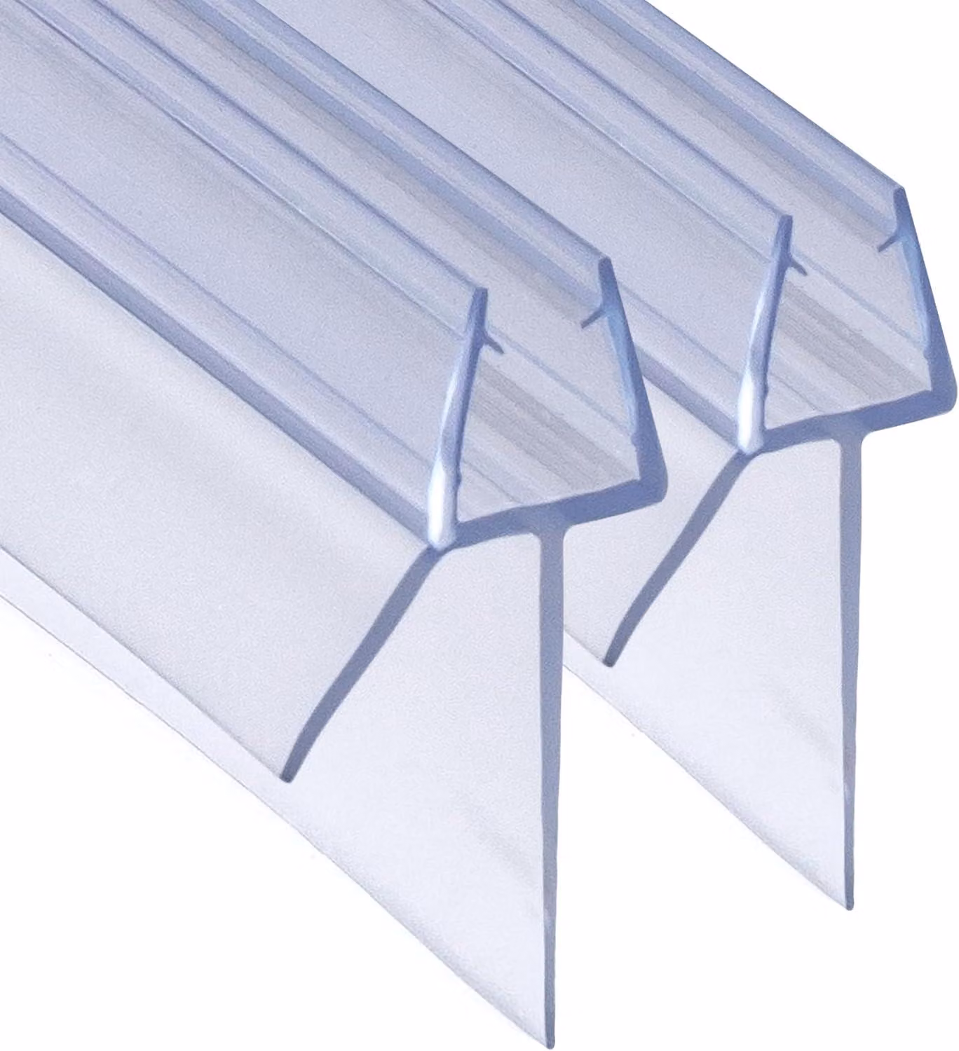 Guarnizione di ricambio per box doccia, dimensioni 2 x 100 cm, adatta a vetri di spessore 4 mm - 5 mm - 6 mm, per box doccia e vasche da bagno (con profilo antigoccia più lungo di 20 mm)
