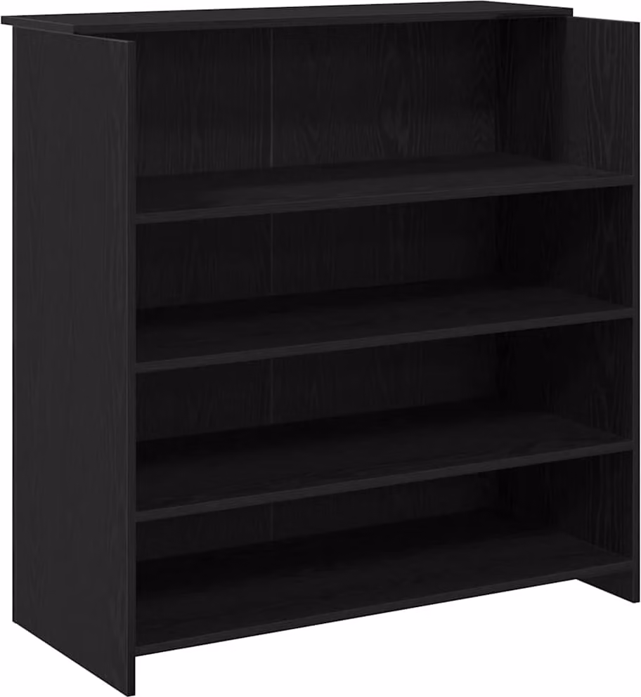 Scrivania per Reception Rovere Nero 100x50x103,5 cm in Legno di Argilla