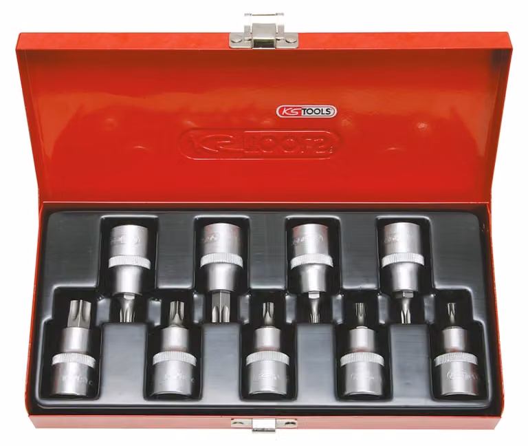 KS TOOLS Set di bussole da 1/2", 9 pezzi, TB20-TB60 con foro frontale ( 911.1386 )