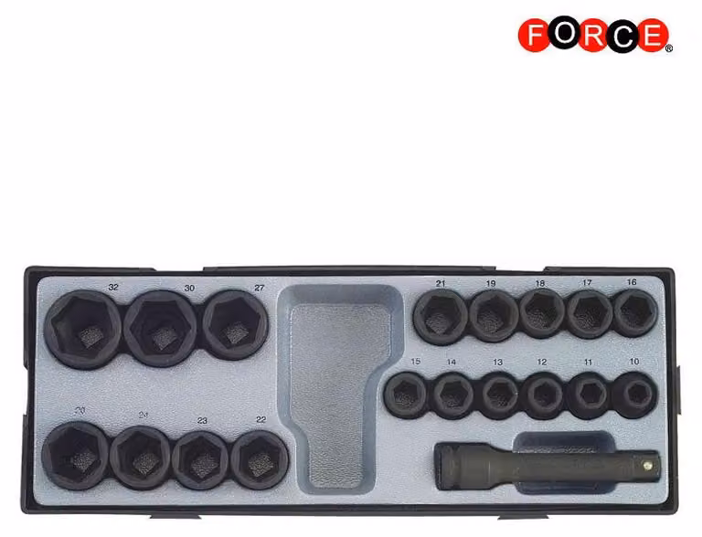 Set di chiavi a bussola FORCE con valigetta a cricchetto T4193, 125 mm, acciaio per utensili