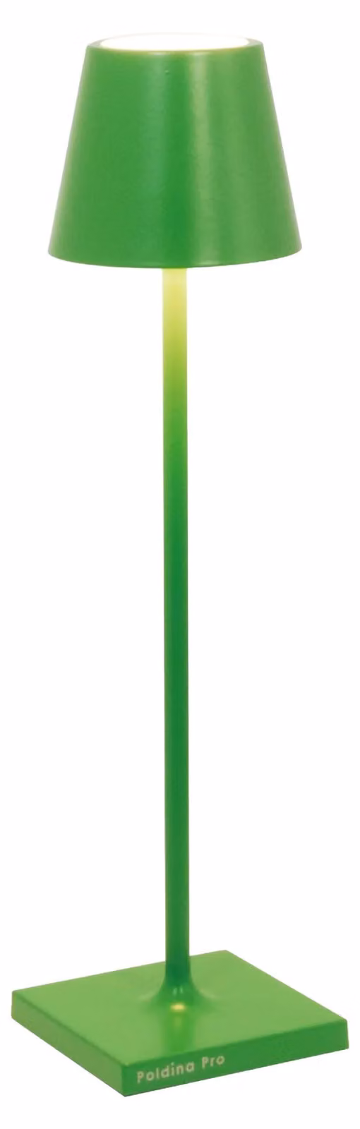 Lampada a led da tavolo Poldina Pro Micro Verde Mela ricaricabile e dimmerabile con batteria fino a 12 ore