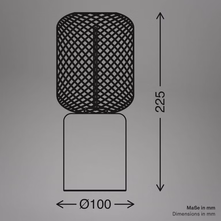 Briloner Lampada da comodino Rist, Nero, Soggiorno / Sala da pranzo, Metallo, Moderno, Lampada da tavolo
