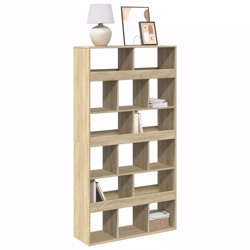 Libreria da parete vidaXL in Rovere Sonoma, L 100 cm x P 33 cm x H 187,5 cm – 1