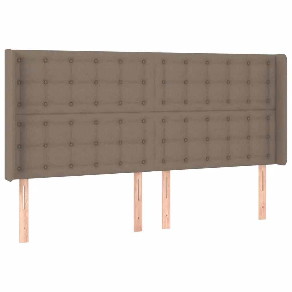 Testiera ad Orecchio vidaXL in Tessuto Beige e Grigio L: 183 cm, P: 16 cm, H: 118 cm – 2
