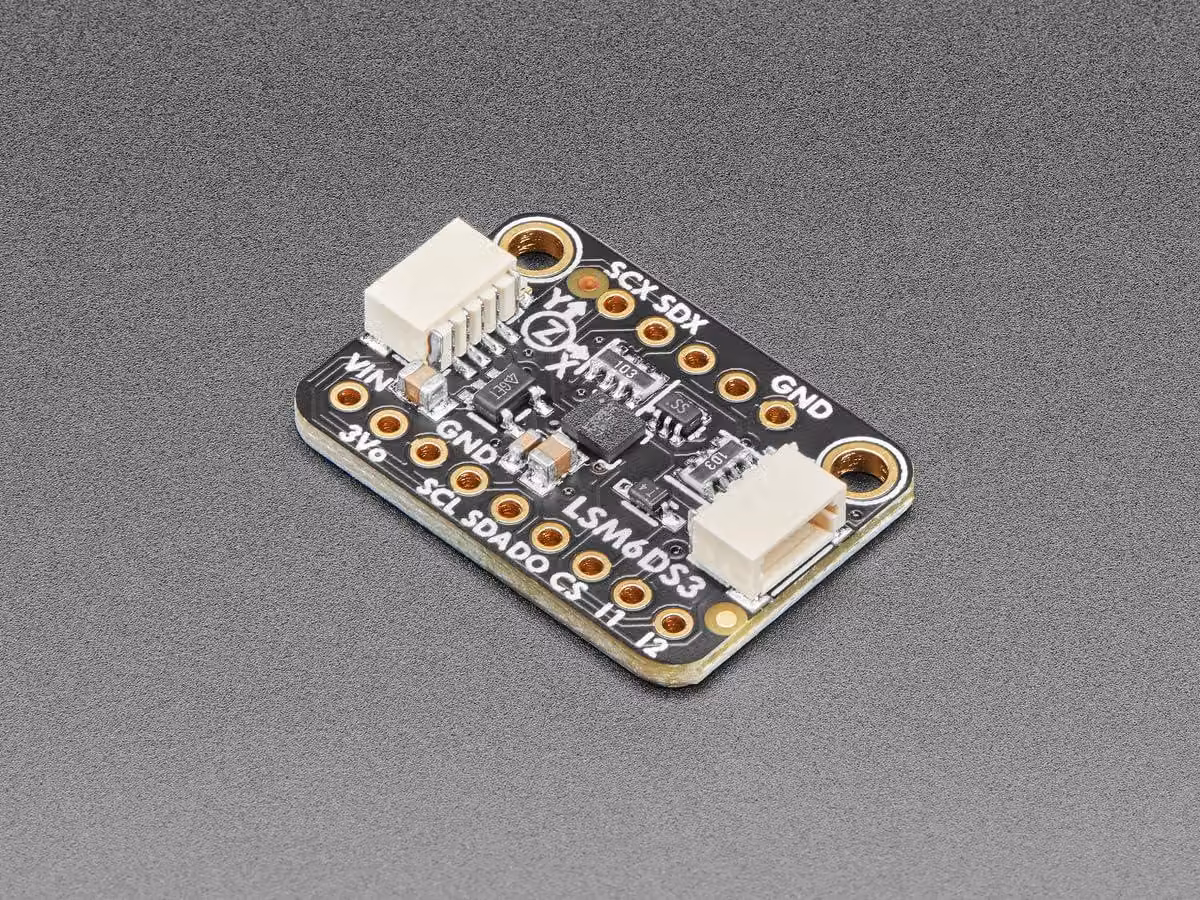 Modulo IMU a 6 gradi di libertà (6DoF) LSM6DS3TR-C con accelerometro e giroscopio, compatibile con STEMMA QT/Qwiic