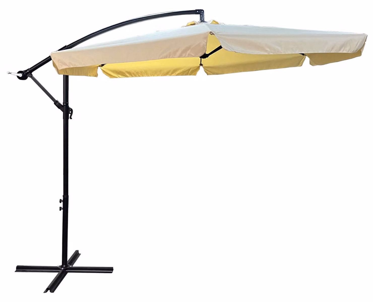 raumhirsch: Parasole per vigneti CYNIA, 300x300 cm. Parasole, ombrellone da mercato, ombrellone a manovella, ombrellone da giardino, inclinabile, impermeabile, color beige