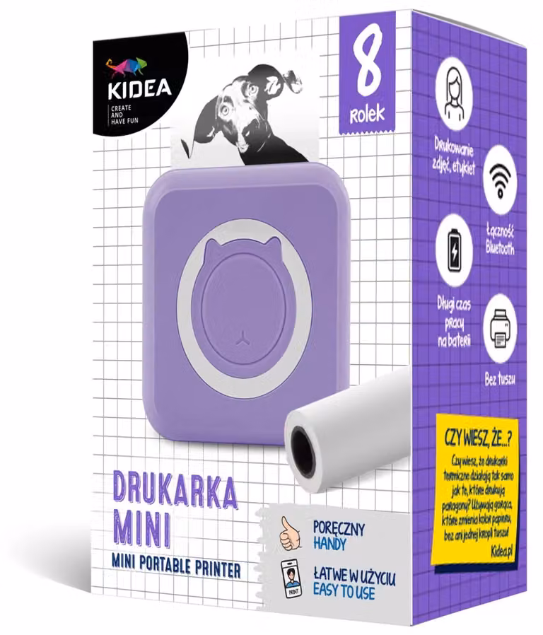 Stampante termica mini A Purple Kidea