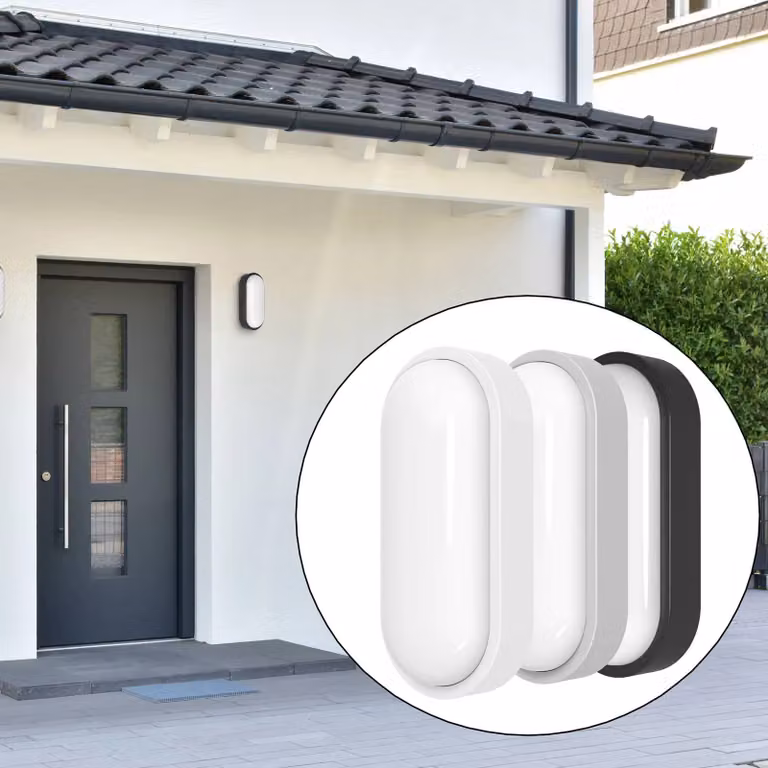 MEGATRON Applique da esterni LED Zella Neo XL con sensore, grigia, IP54 Sensor, dimmerabile, Alluminio / Grigio / Zincato, Corridoio, Plastica