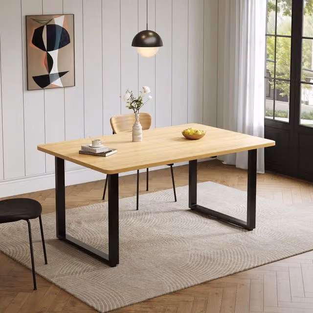 Tavolo da pranzo allungabile Mivray moderno in MDF laminato color marrone L: 180 cm, P: 80 cm, H: 75 cm