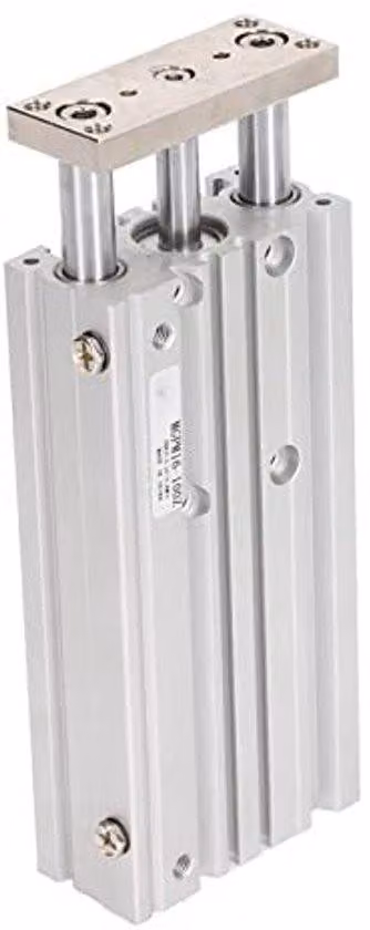 Cilindro pneumatico in lega di alluminio, diametro del foro 16 mm, diametro del pistone 100 mm, attacco filettato M5x0,8, cilindro pneumatico a 3 stantuffi