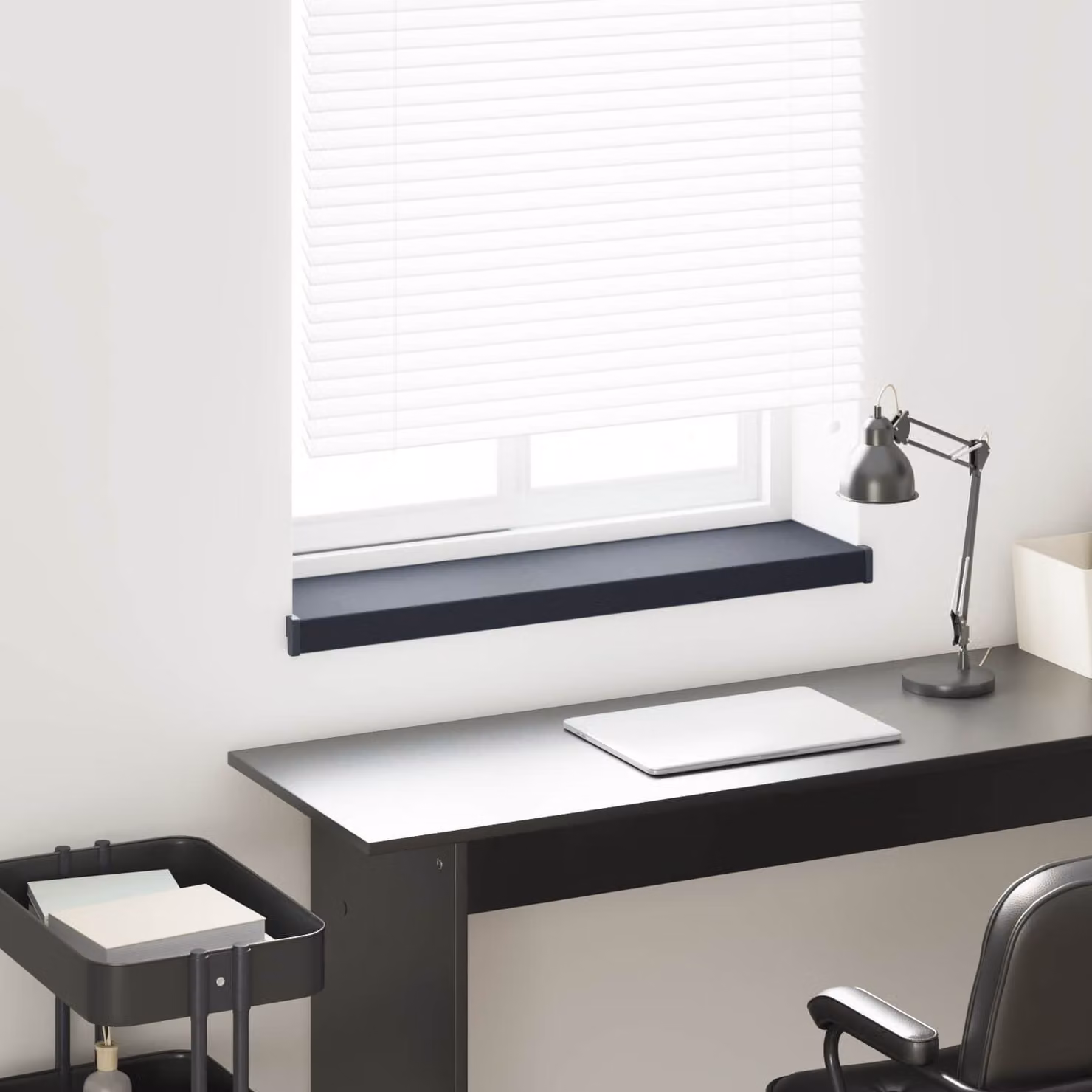 Soglia della finestra vidaXL in PVC color antracite con venature del legno